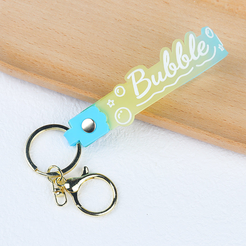 Wholesale Candy Color Lanyard PVC Keychains